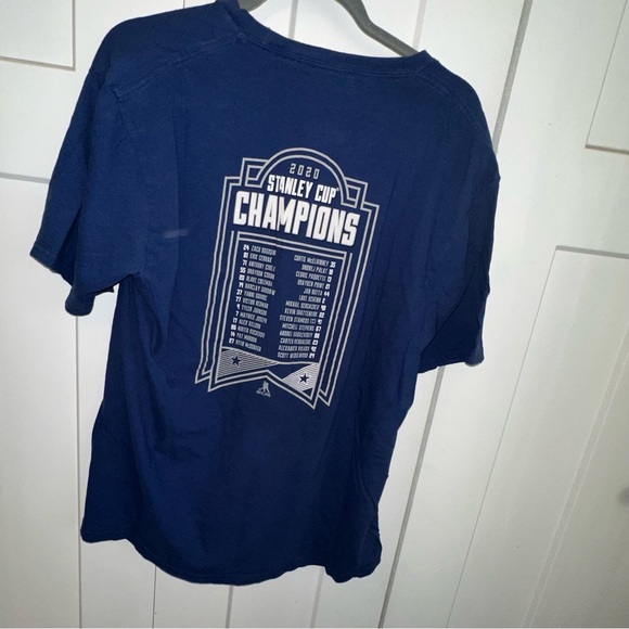Fanatics Blue 2020 Stanley Cup Champions Tee Tampa Bay Lightning Large - Picture 4 of 6